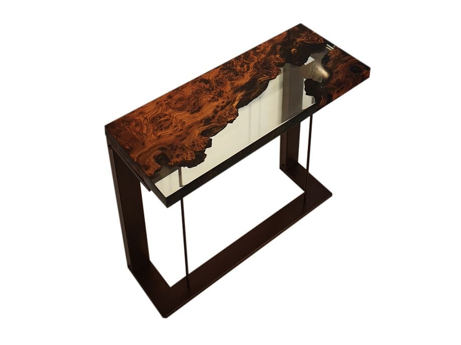 Прямоугольная консоль из дерева вяза и смолы Legnor LEG2408787 ARCH-00127547