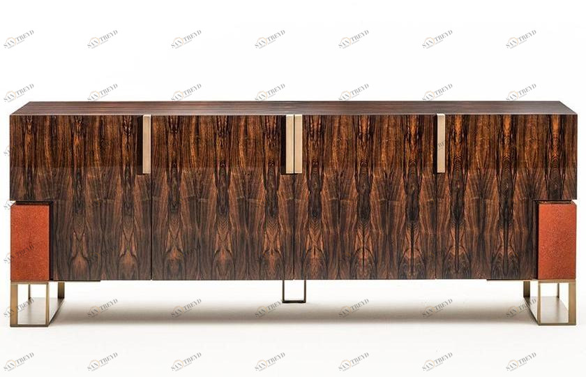 OAK Комод из черного дерева с распашными дверцами Milano collection Sc5002