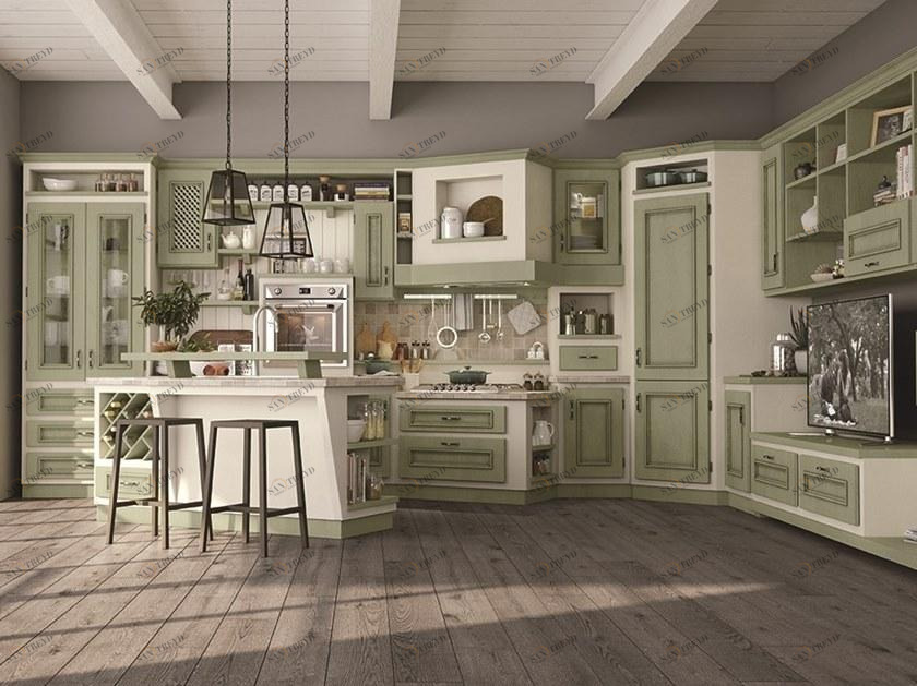 Cucine Lube Кухня из тополя с ручками Muratura sun-id-1400515