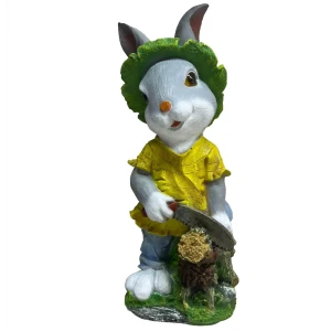 Фигура садовая Заяц в шляпе искусственный камень 55x23 см 85565551 STLM-2205305