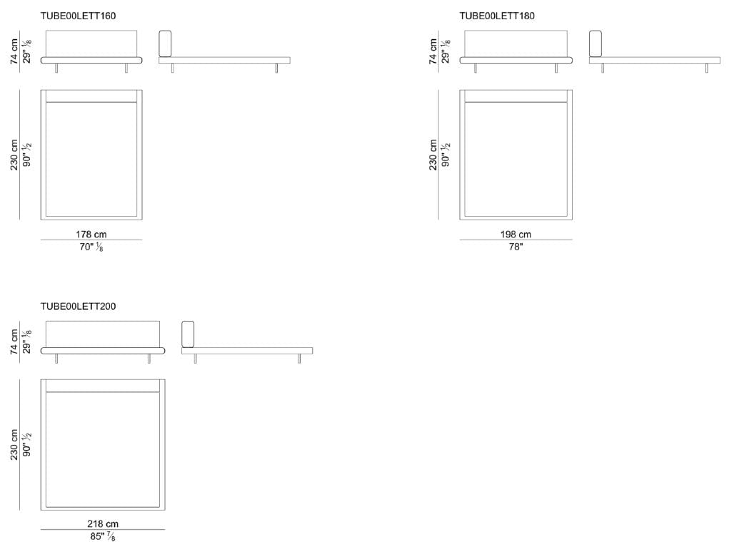 Кожаная двуспальная кровать со встроенными тумбочками i 4 Mariani ARCH-00083569 - Вид №10