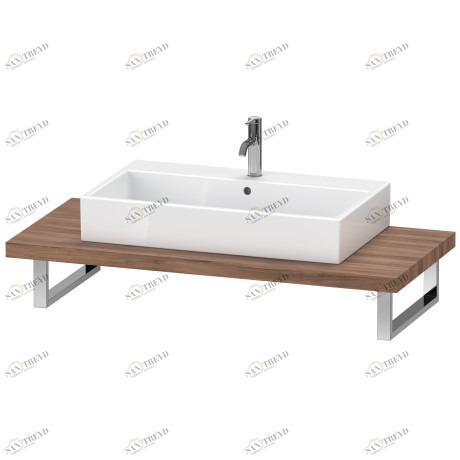 BR102C07979 Консоль для накладных раковин и встраиваемых умывальников, Толщина консоли 45 мм Brioso #BR102C 550 мм Орех натуральный, декор Duravit