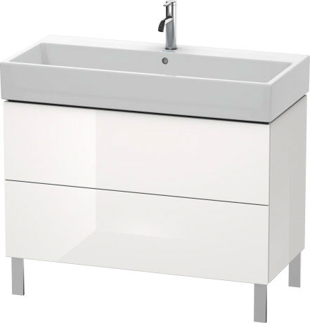 LC677801212 L-Cube Тумбочка напольная Дуб брашированный, натуральный шпон Duravit - Вид №2