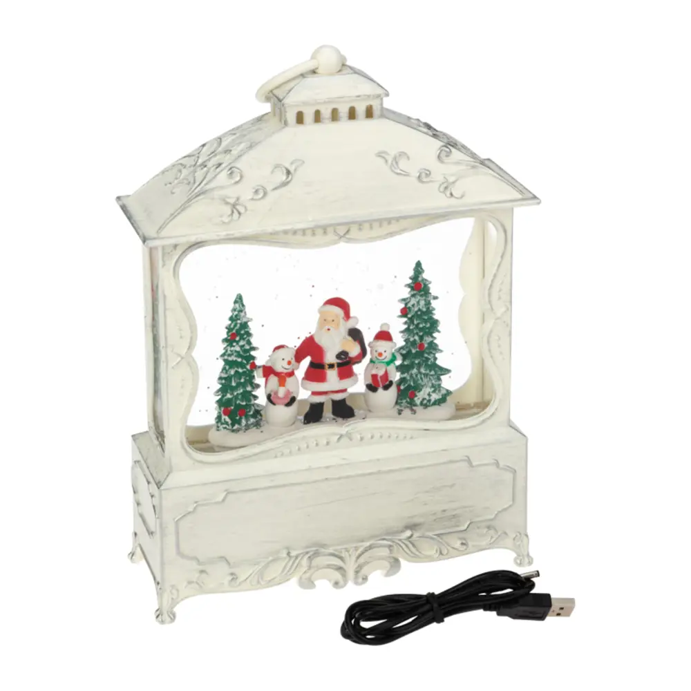 84953983 Фонарь Рождественский лес 24х31.5х11.5 см пластик белый STLM-1326480 Santreyd  - Вид №2