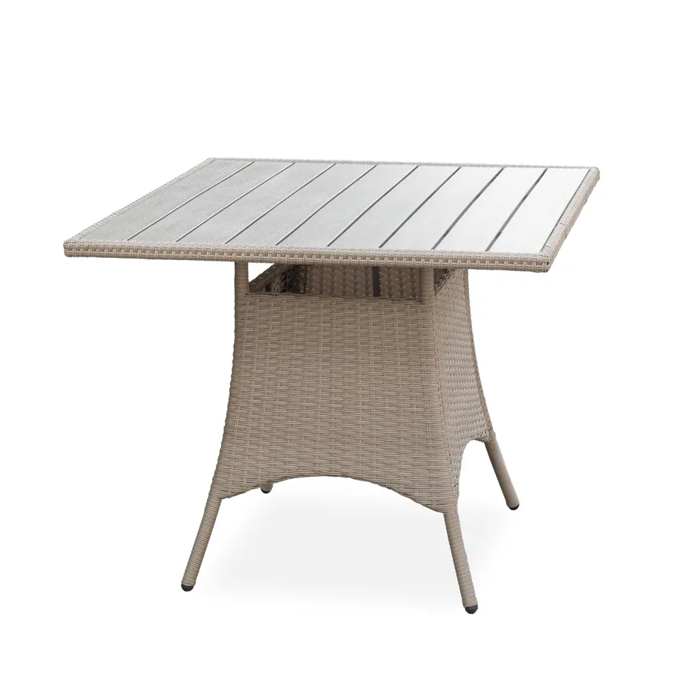 Стол обеденный Софи GS061 90x90x75 см искусственный ротанг бежевый 89385292 STLM-2114239 Santreyd - Вид №1