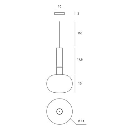 Подвесной светильник из металла и опалового стекла Miloox Mose ARCH-00084480 - Вид №9
