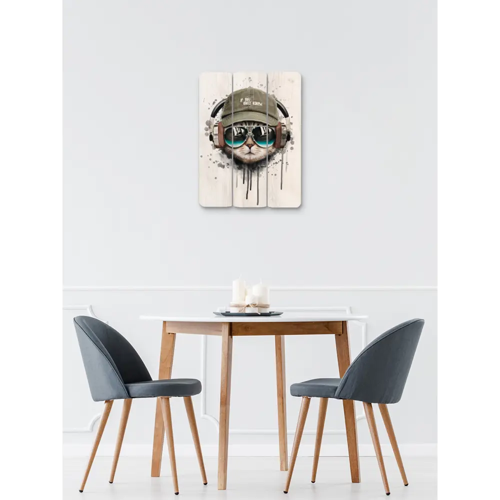 Картина на МДФ Кот хипстер 30x40 см 85336832 STLM-2169949 POSTERMARKET  - Вид №5