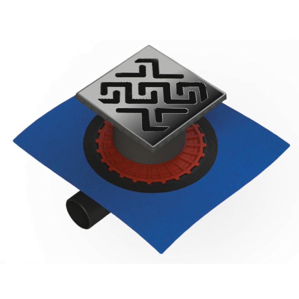 090364 Трап водосток ZENTRUM Antik 100х100  Berges ZENTRUM Antik 