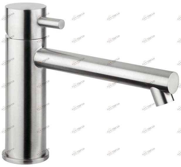 MINA Смеситель для умывальника из нержавеющей стали с одним отверстием Stiriana 2061