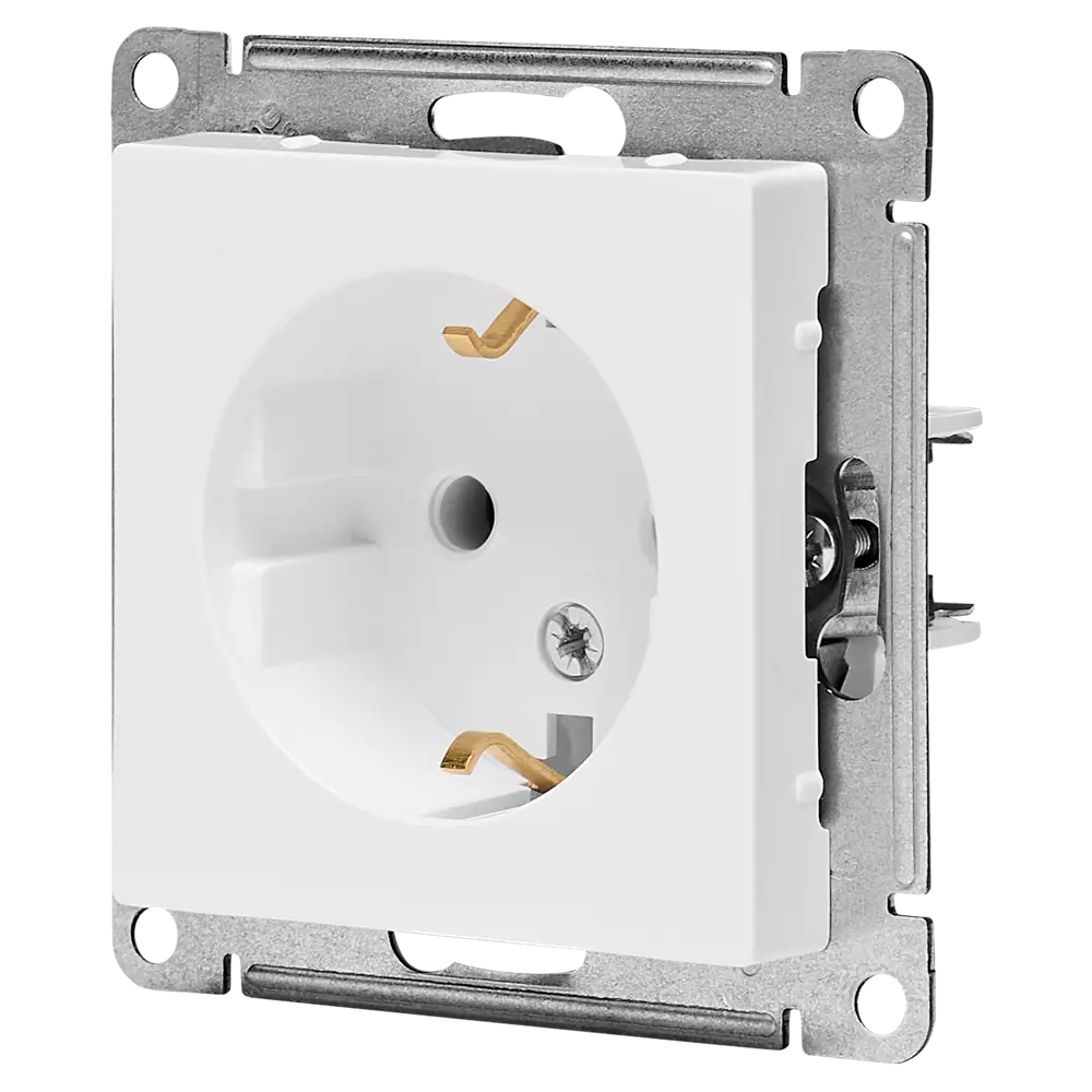 Розетка встраиваемая Schneider Electric Atlas Design ATN000143 с заземлением цвет белый 82454967 STLM-2200427 SYSTEME ELECTRIC AtlasDesign - Вид №1