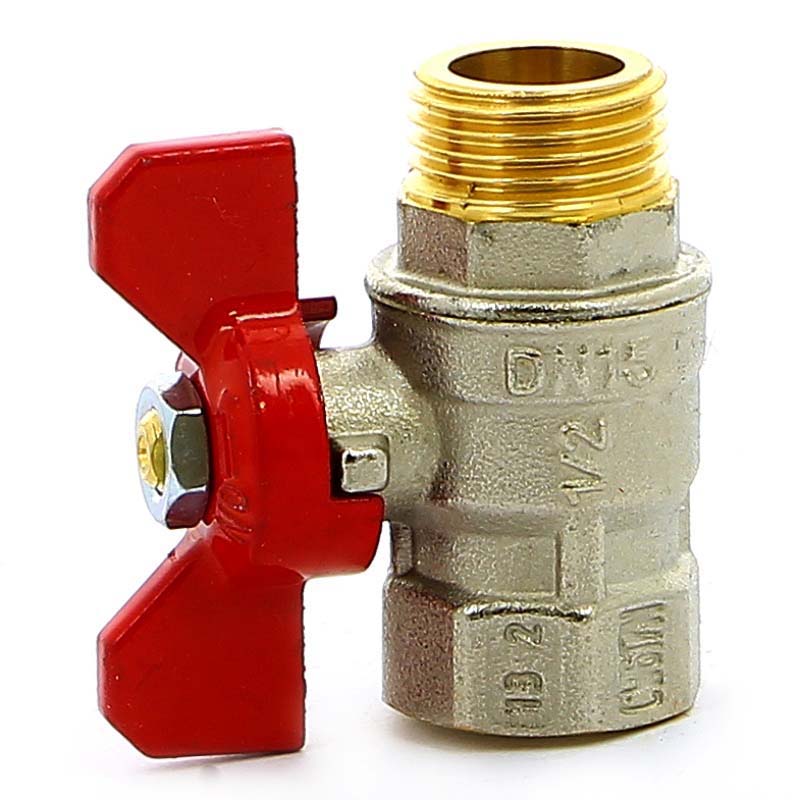 Кран шаровой НВ MISTRAL бабочка TIEMME 1/2" 2360001 - Вид №1