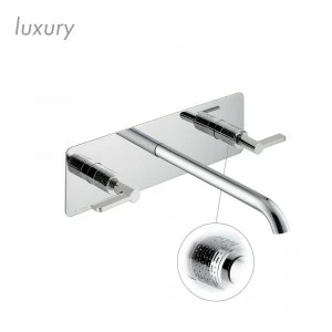 Настенная группа умывальников с 3 отверстиями, одинарная крышка, без сливного набора. BLINK CHIC NEWFORM Италия