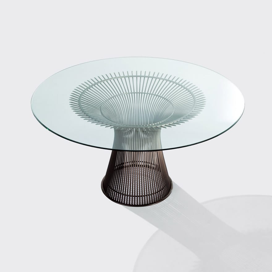 Круглый стол из стали и стекла Knoll Platner ARCH-00144970 - Вид №1