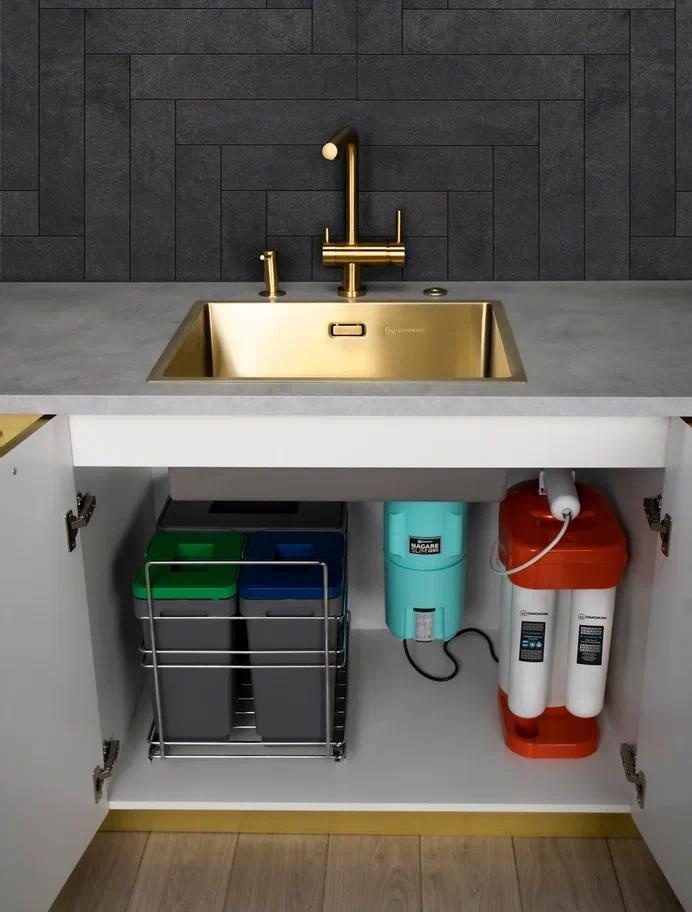 Измельчитель пищевых отходов Omoikiri Nagare Slim 1250 AZ 4995066 для кухонной мойки, постоянный магнит - Вид №1