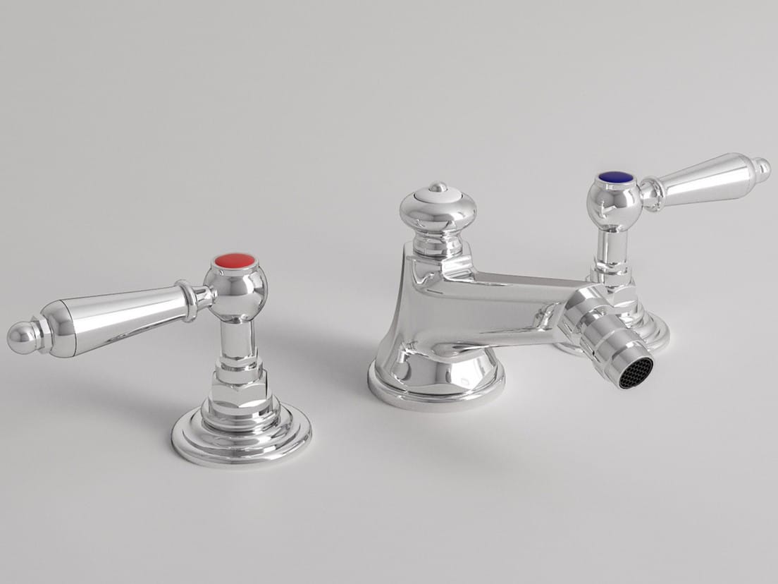 Смеситель для биде с 3 отверстиями для пола с поворотным горлышком Park Avenue Caruso ARCH-00040833