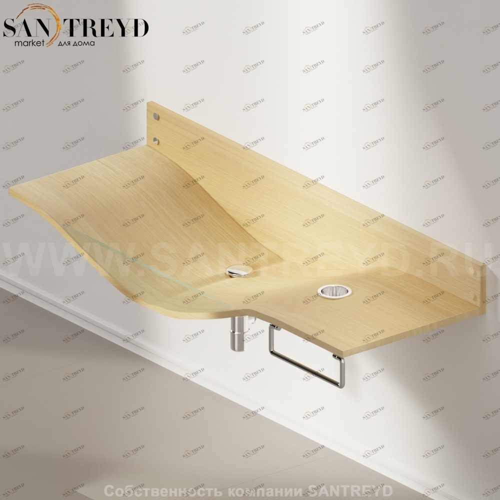 AGAB035000DXRN Подвесная раковина настенная прямоугольная Agape 