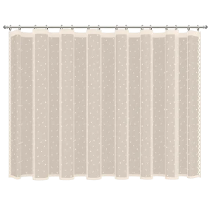 Тюль на ленте для кухни "Млечный путь" 245x165 см цвет экрю