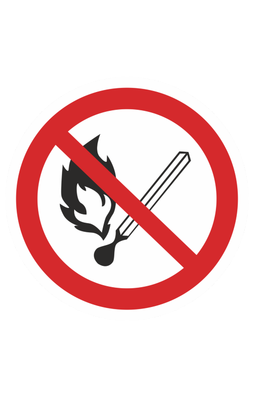 68286 Знак "Запрещается пользоваться открытым огнем и курить"  Запрещающие знаки размер 100 х 100 мм Спецодежда 
