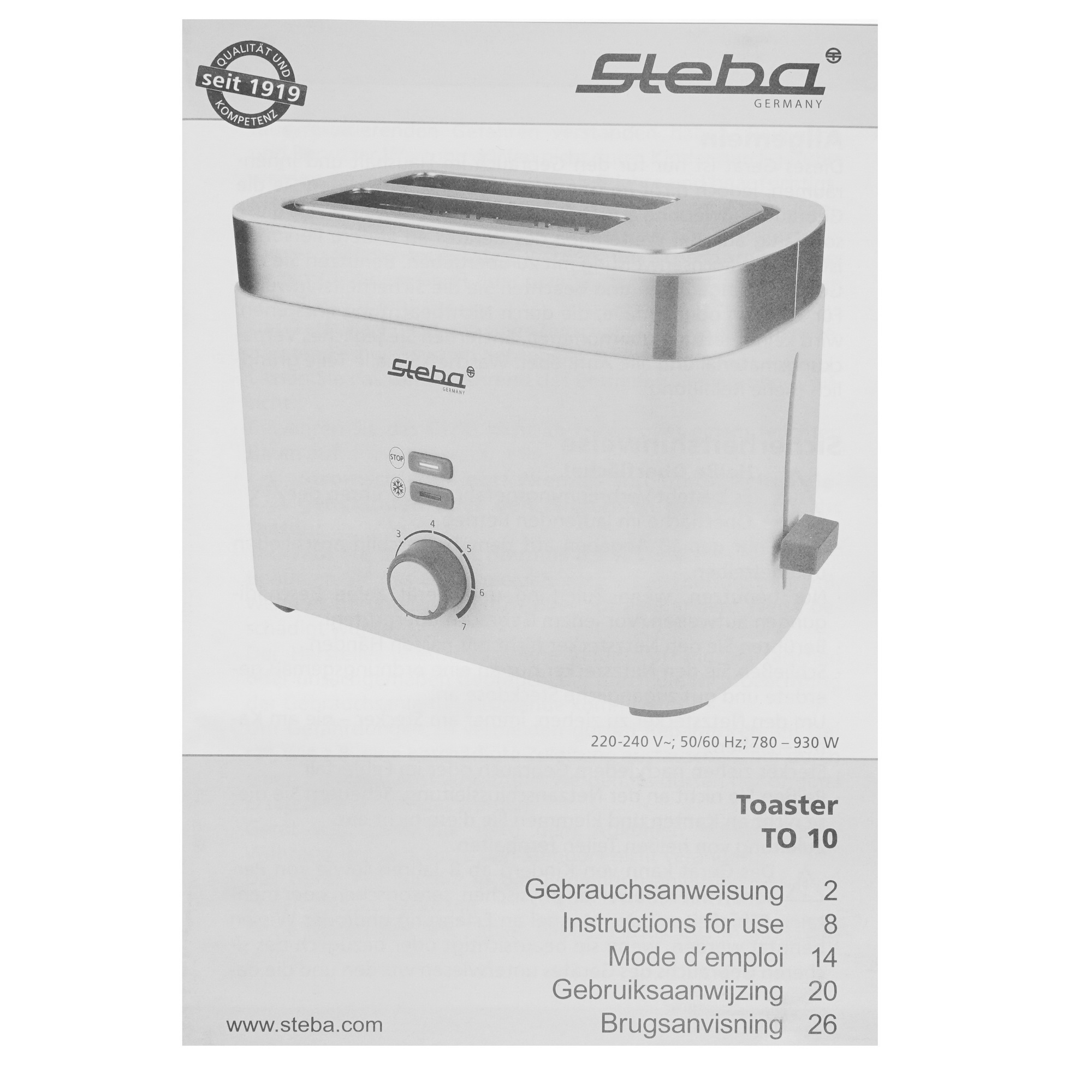 8195786 Тостер Steba TO 10 белый STDN-0071689 - Вид №7