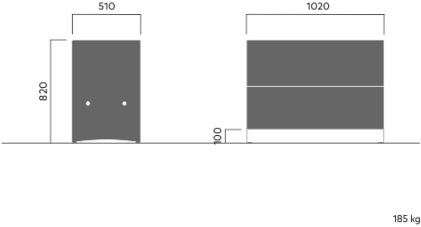 VESTRE Стальная прямоугольная кашпо для общественных мест Via sun-id-1468669 - Вид №5