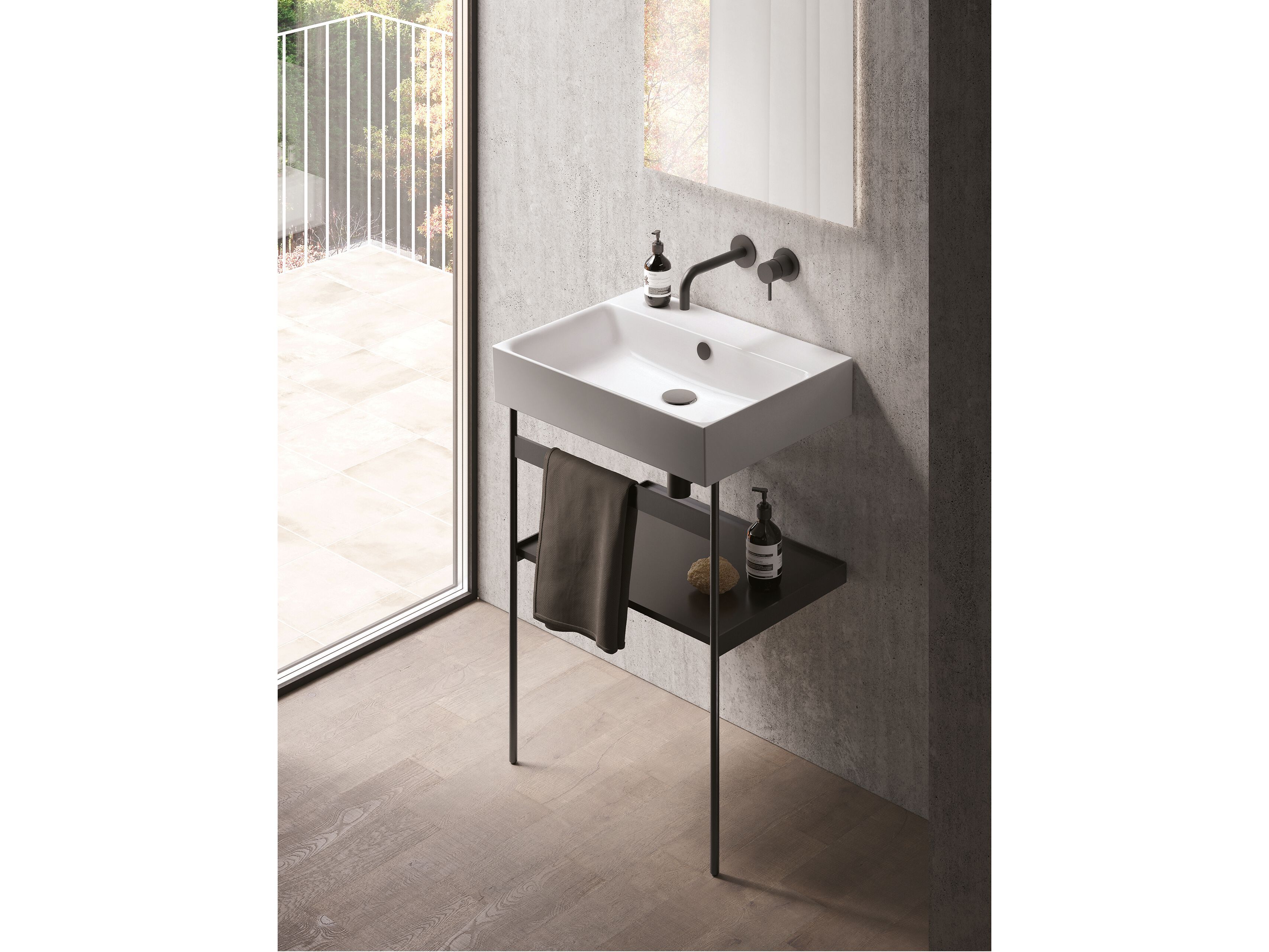 Металлическая напольная раковина CERAMICA CATALANO Consolle lavabo 100 ARCH-00005635