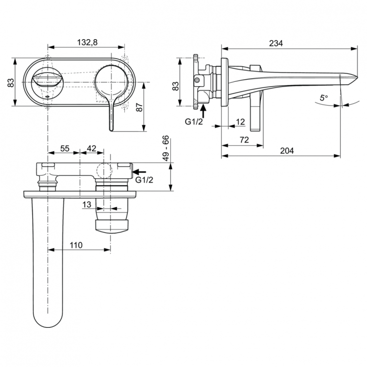 A5591AA Смеситель для раковины Ideal Standard MELANGE - Вид №2