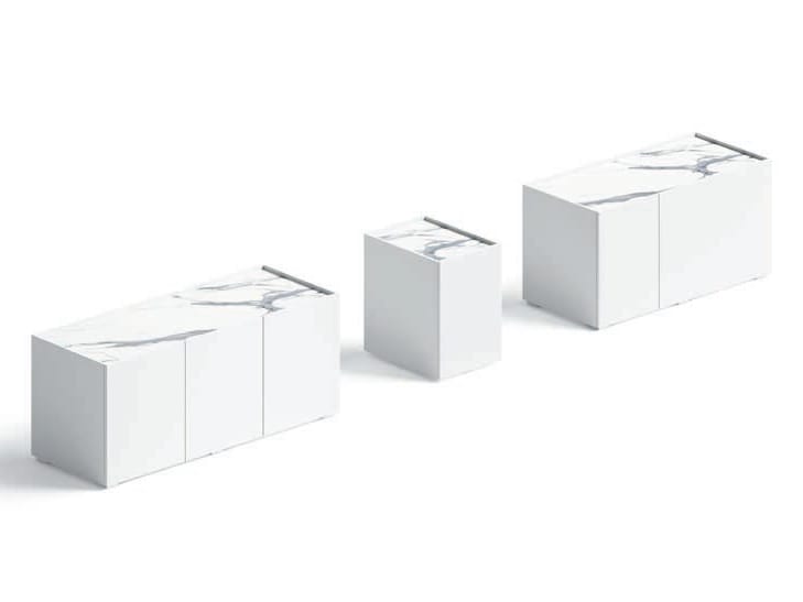 Низкий офисный шкаф из ДСП с ящиками FANTONI MEET UP ARCH-00034932