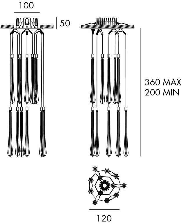 Milan Iluminacion Led потолочный светильник в pmma Lacrima 6581 - Вид №2