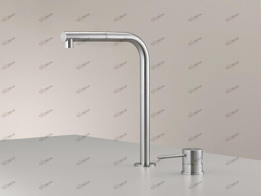 Ceadesign Смеситель для кухни из нержавеющей стали на два отверстия с выдвижным ручным душем Milo360 Mil 209