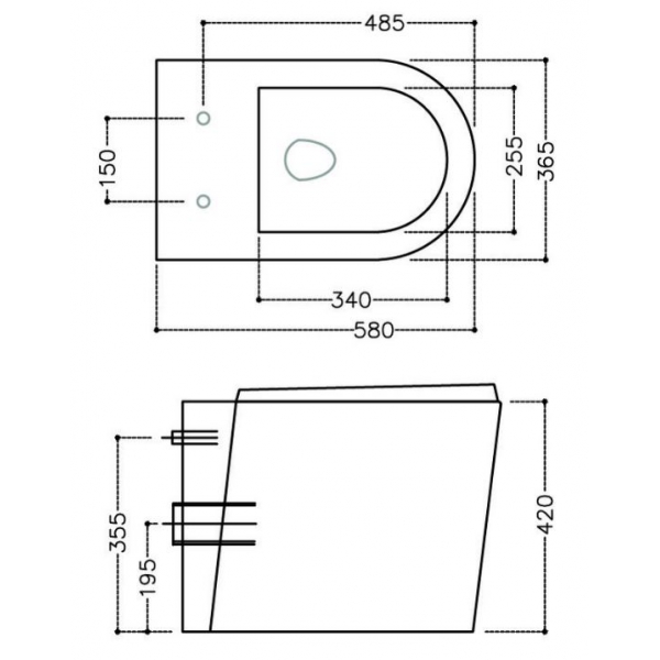 OPS-WHT-15955 Приставной унитаз Jaquar Opal Santreyd - Вид №1