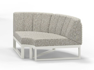 Угловой садовый диван из ткани