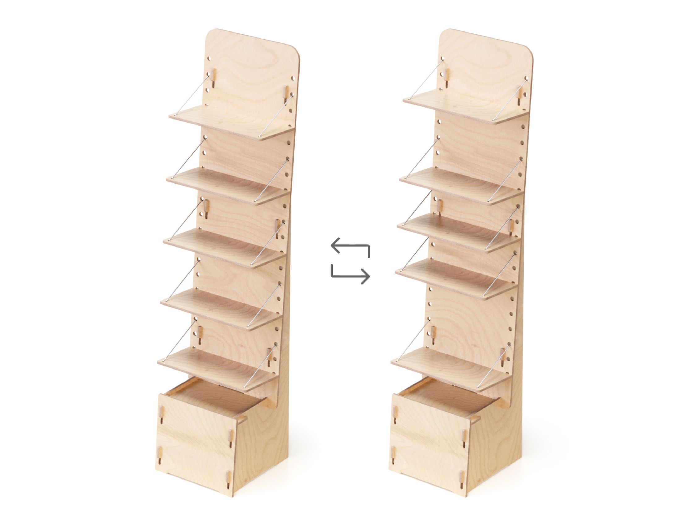 Деревянная напольная стойка дисплея Esposit экспоненты ARCH-00059105 - Вид №1