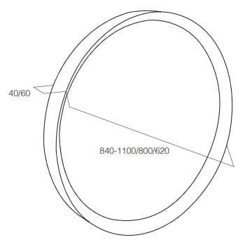 Круглое зеркало с рамкой и встроенным освещением DDL Reflex ARCH-00029636 - Вид №3
