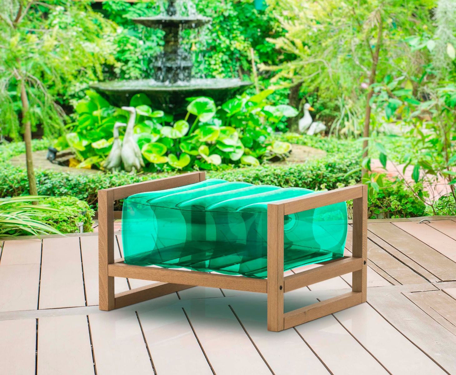 MOJOW EKO WOOD пуф Зеленый PYKCBEKO03VC YOKO - Вид №1