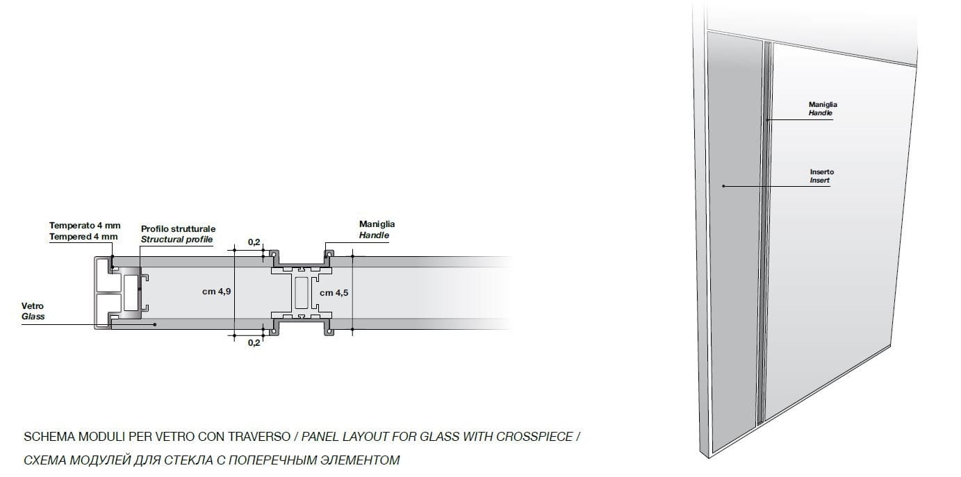 Стеклянная дверь Longhi Алюминиевые шикарные двери ARCH-00064230 - Вид №7