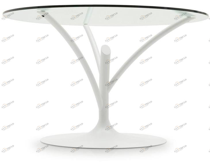 Calligaris Круглый стол из стали и стекла  Cs/4071-v 120 