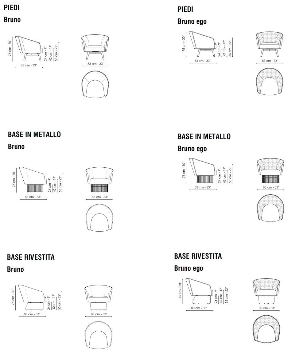 Тканевое кресло с подлокотниками BONALDO BRUNO ARCH-00066458 - Вид №3