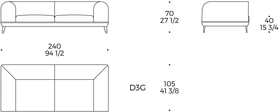 Liu Jo Living Collection 3-х местный тканевый диван Urban fan Lsd - Вид №8