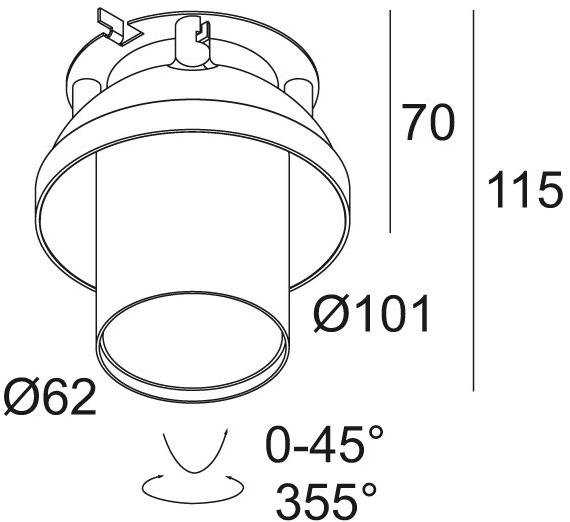 Delta Light Светодиодный точечный светильник на потолок Spy trimless 414 31 822 - Вид №3