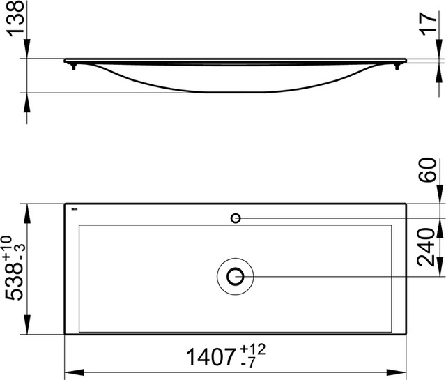 31160311401 Керамический умывальник KEUCO Edition 11 - Вид №2
