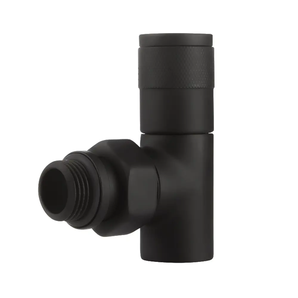 Набор вентилей для радиатора Royal Thermo Piano 1/2" угловой цвет черный 89353153 STLM-2056358  - Вид №3