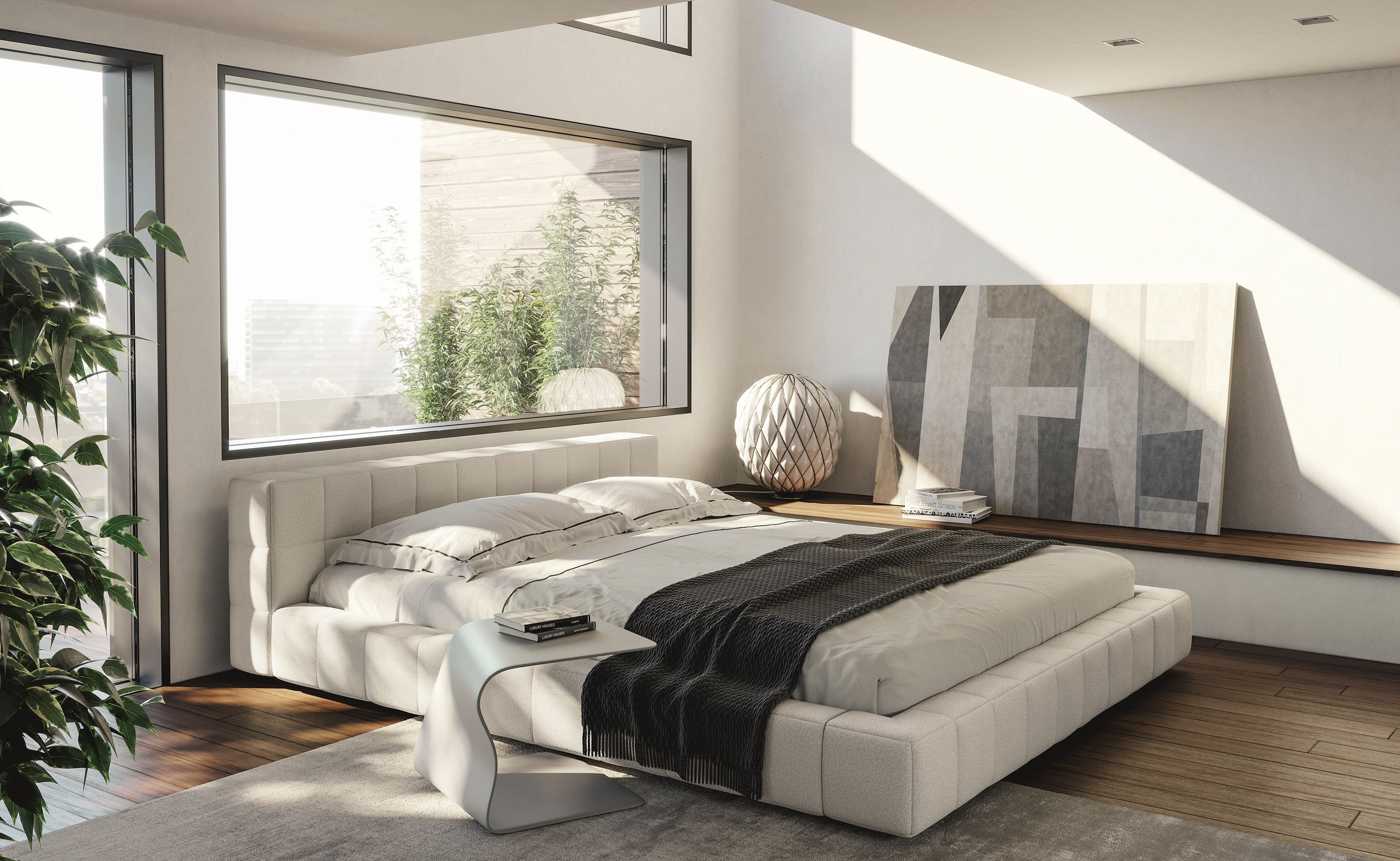 Съемная двуспальная кровать из ткани BONALDO Squaring ARCH-00035291 - Вид №1