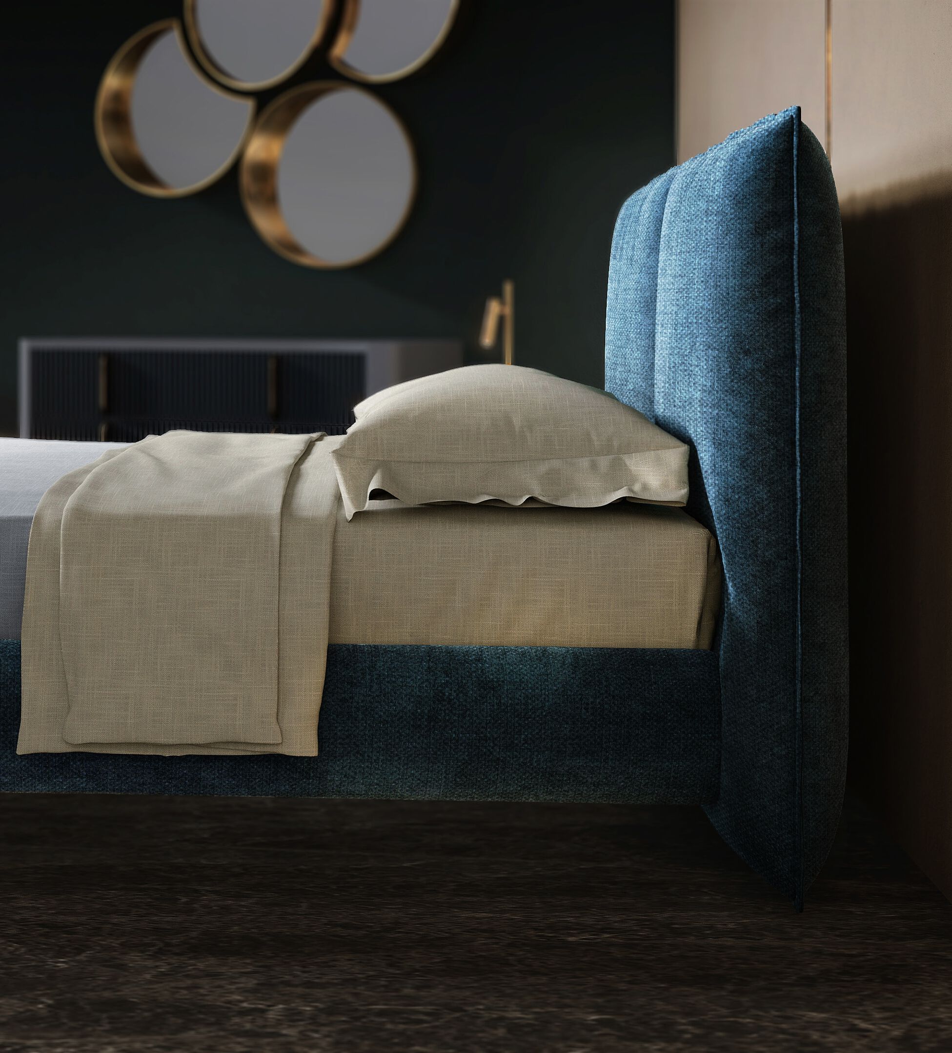 Двуспальная кровать с мягким изголовьем CASA +39 ENCORE Italia ARCH-00066320 - Вид №3