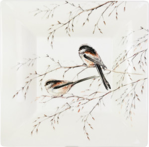 10667992 Gien Блюдо квадратное Gien Лесные птицы 22х22см, фаянс Фаянс