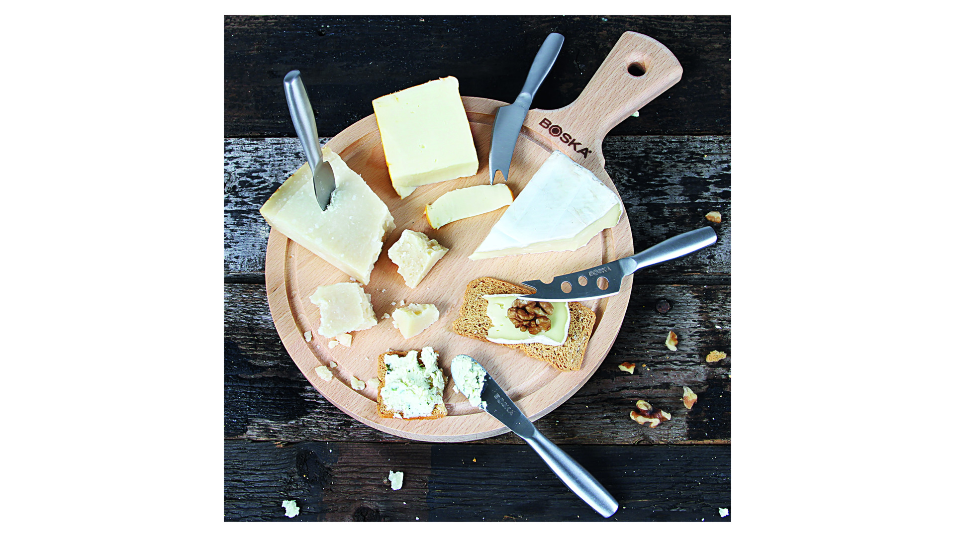 10625057 Boska Набор мини-ножей для всех видов сыра Boska "Копенгаген" 19х19см, 4 шт, сталь нержавеющая, в п/у Сталь нержавеющая  - Вид №6