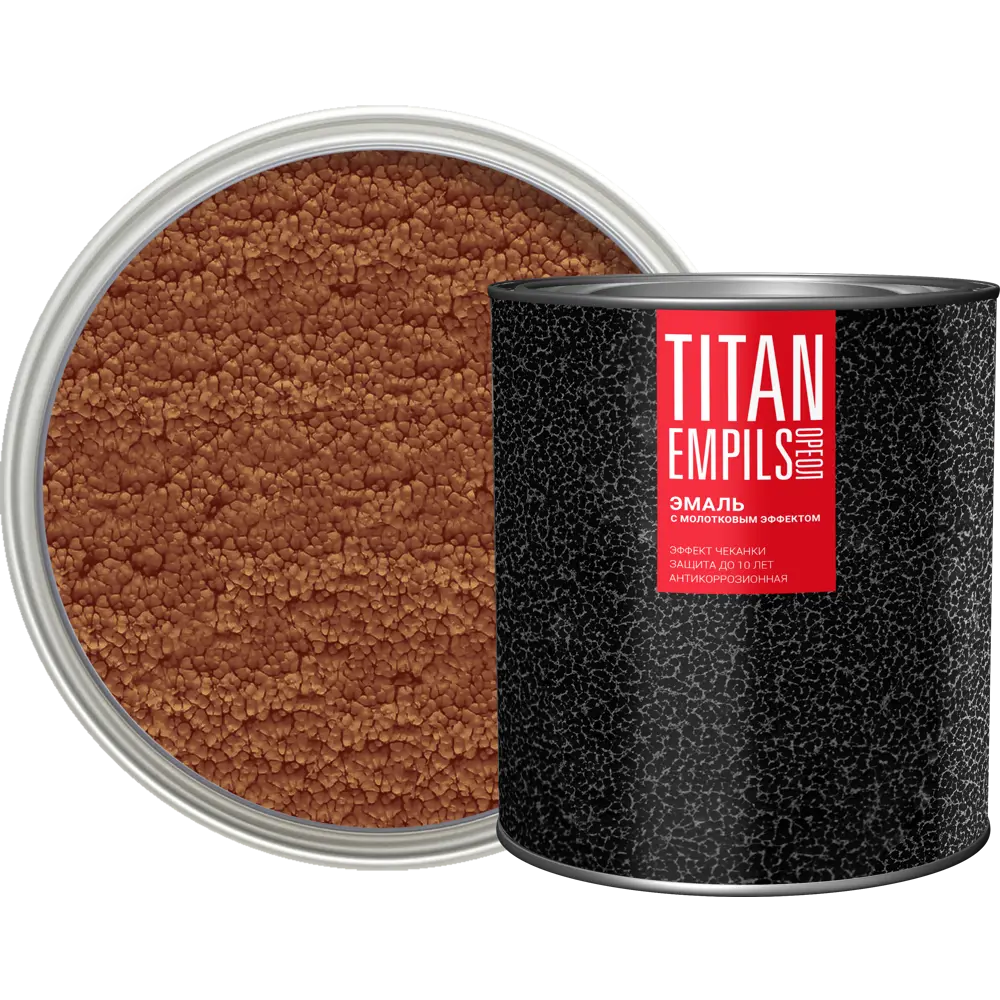 Грунт-эмаль 3 в 1 Ореол Titan молотковая цвет медный 2.5 кг 84439784 STLM-2058649 