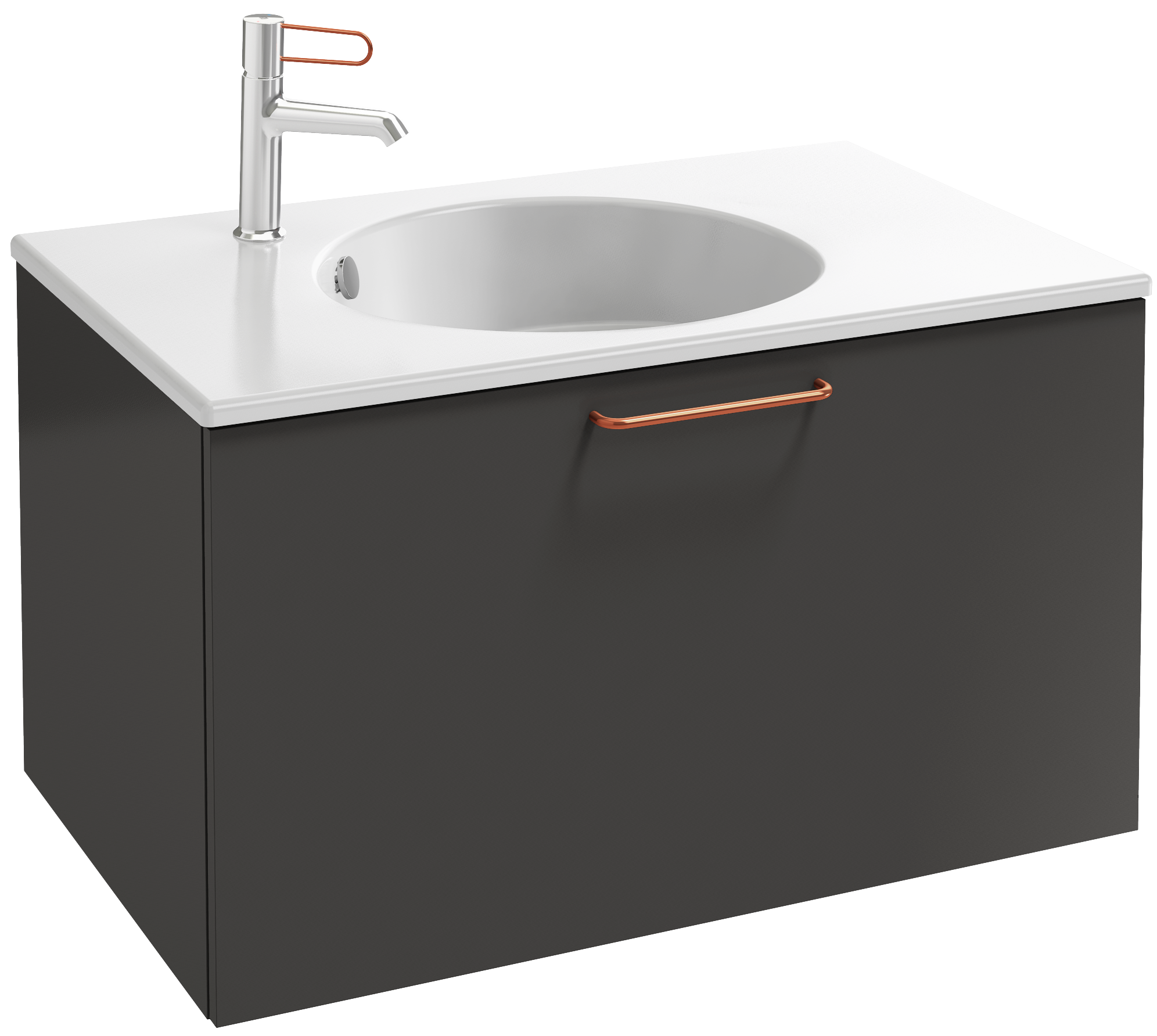 EB2512-R7-G1C Тумба под столешницу 80 см, 1 верхний ящик, бронзовая ручка JACOB DELAFON ODÉON RIVE GAUCHE ODEON RIVE GAUCHE