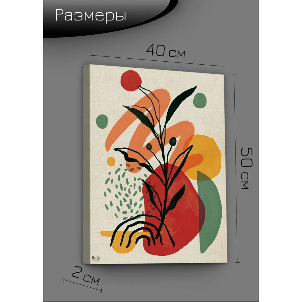 Картина на холсте Ботаника мин 1 40x50 см 85394567 STLM-2207259 FBRUSH  - Вид №8