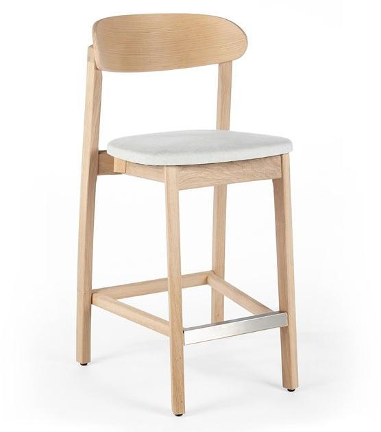 Wildspirit Высокий деревянный табурет со встроенной подушкой Arch sun-id-1490238 - Вид №6