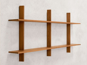 Настенная полка из тикового дерева